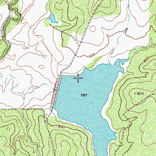 Topographic Map of King Tank Dam, TX