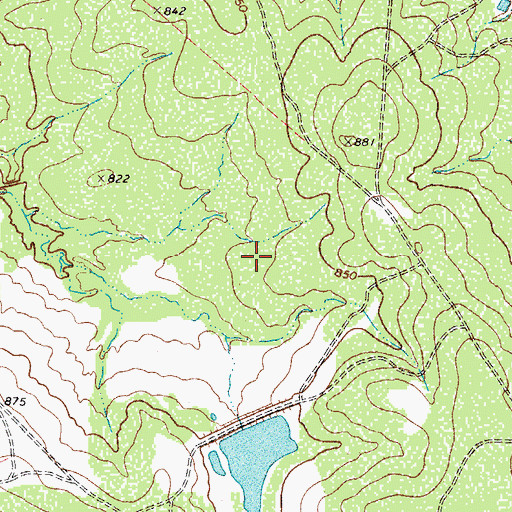 Topographic Map of Kincaid Lake Number 2 Dam, TX