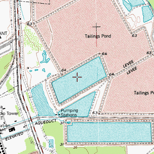 Topographic Map of Raw Water Lake, TX