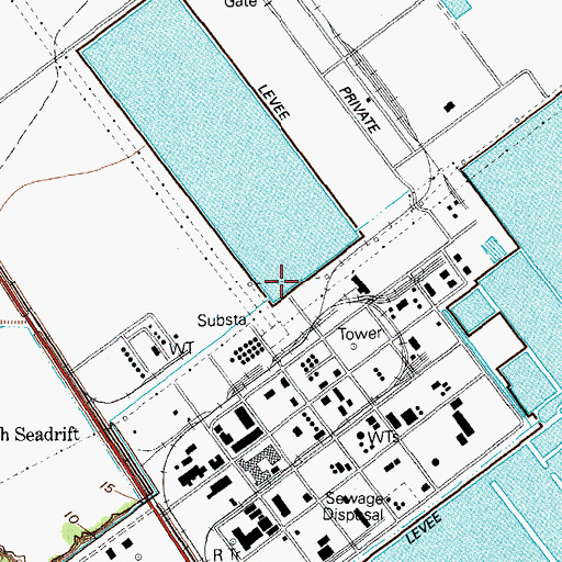 Topographic Map of Operating Basin Number 31 Levee, TX