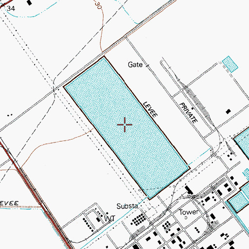 Topographic Map of Operating Basin Number 31, TX