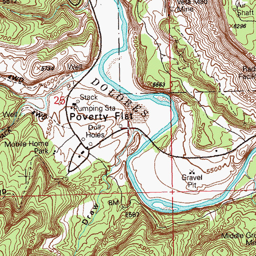Topographic Map of Corral Draw, CO