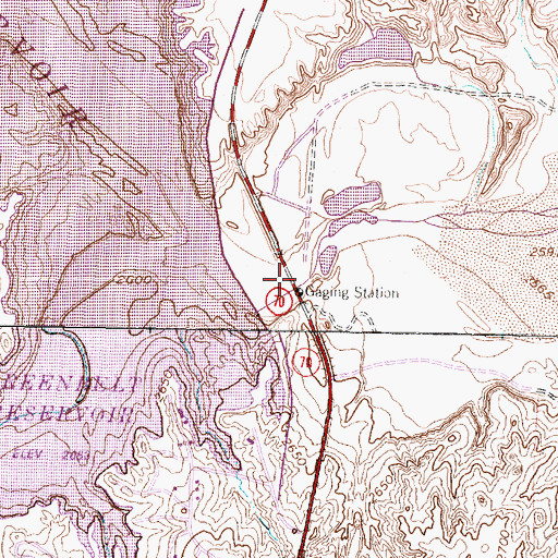 Topographic Map of Greenbelt Dam, TX