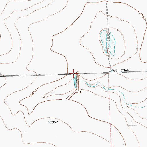Topographic Map of Reynolds Dam, TX