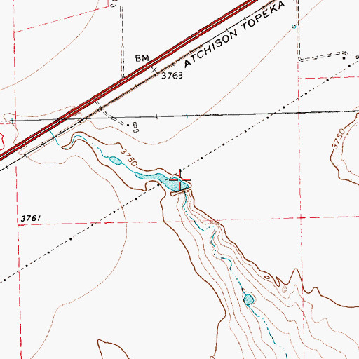 Topographic Map of Leroy Johnson Dam, TX