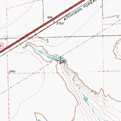 Topographic Map of Leroy Johnson Lake, TX