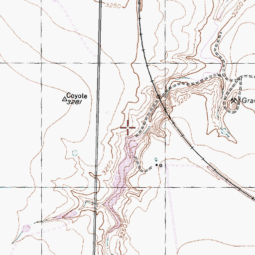 Topographic Map of Roberts Lake Dam, TX