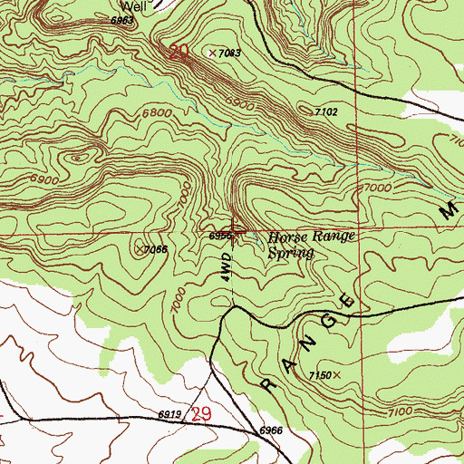 Topographic Map of Horse Range Spring, CO