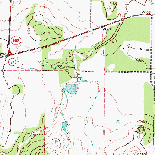 Topographic Map of McWilliams Lake Dam, TX