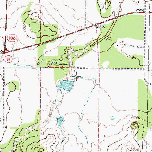 Topographic Map of McWilliams Lake, TX