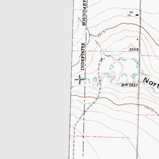 Topographic Map of North Tule Dam, TX