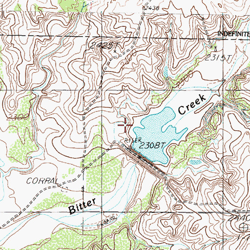 Topographic Map of Soil Conservation Service Site 5 Dam, TX