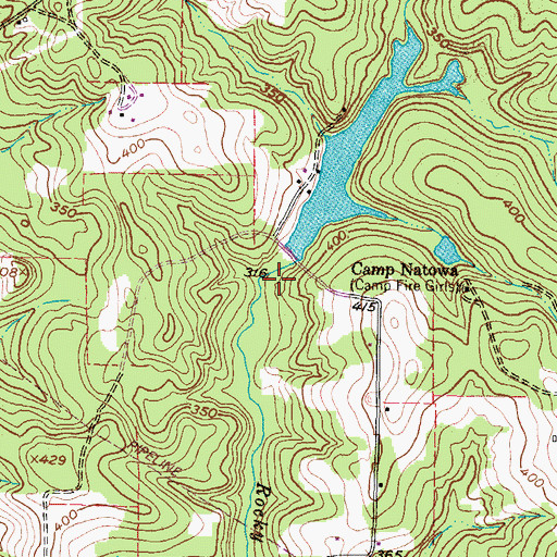 Topographic Map of Gladewater Hunt and Fish Club Dam, TX