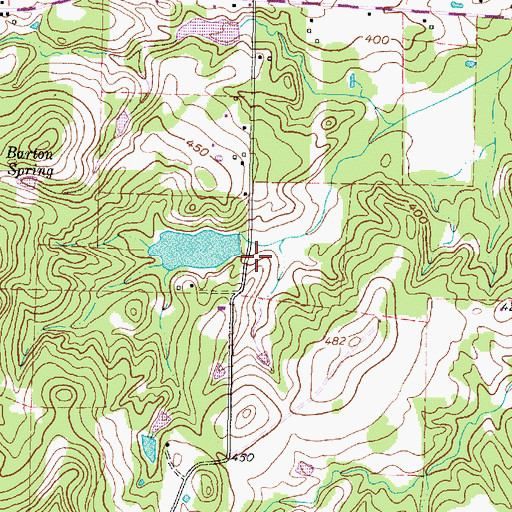 Topographic Map of Medley Lake, TX