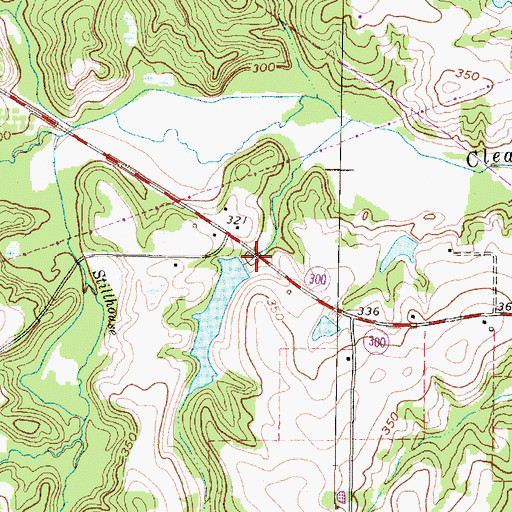 Topographic Map of Messner Lake, TX