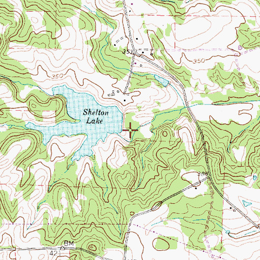 Topographic Map of Sheltons Lake Dam, TX