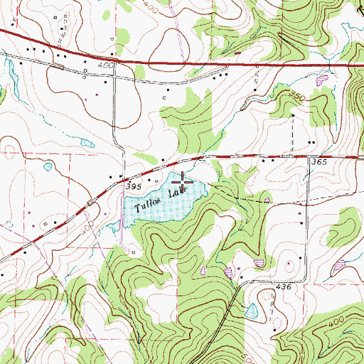 Topographic Map of Safady Lake Dam, TX