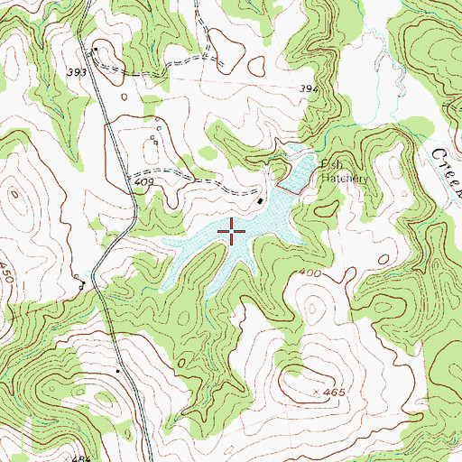 Topographic Map of Beard Lake, TX