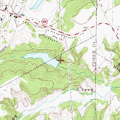 Topographic Map of Ferguson Lake Dam, TX