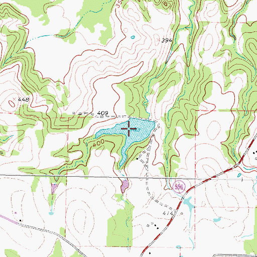 Topographic Map of Harris Lake, TX