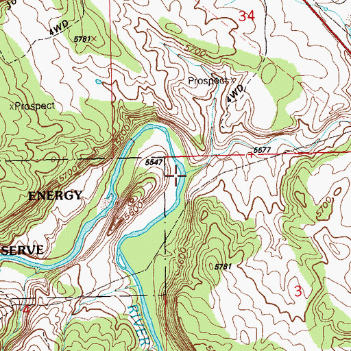 Topographic Map of Nicholas Wash, CO