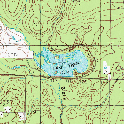 Topographic Map of Hyatt Lake, TX