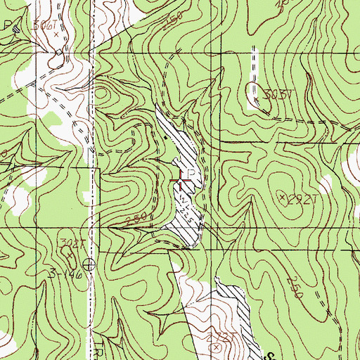 Topographic Map of Boykin Lake Number 1, TX
