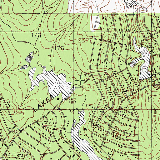 Topographic Map of Lake Tristan, TX