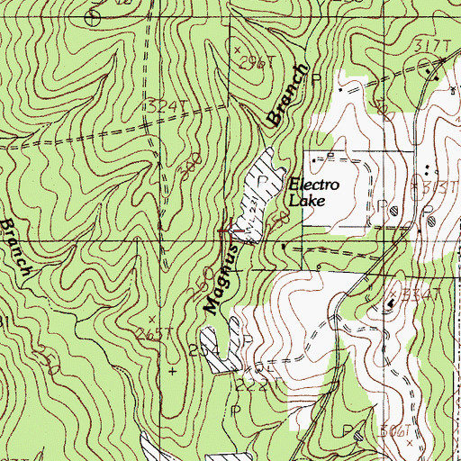 Topographic Map of Electro Lake Dam, TX