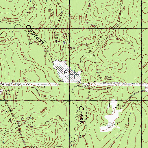 Topographic Map of Jeko Lake Dam, TX