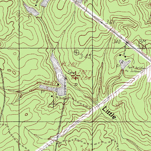 Topographic Map of Josiah Wheat Lake, TX