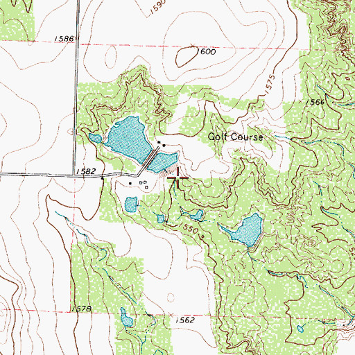 Topographic Map of Haskell Club Dam, TX