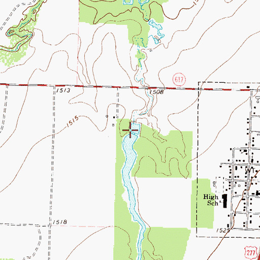 Topographic Map of Harlan Weinert Lake Dam, TX