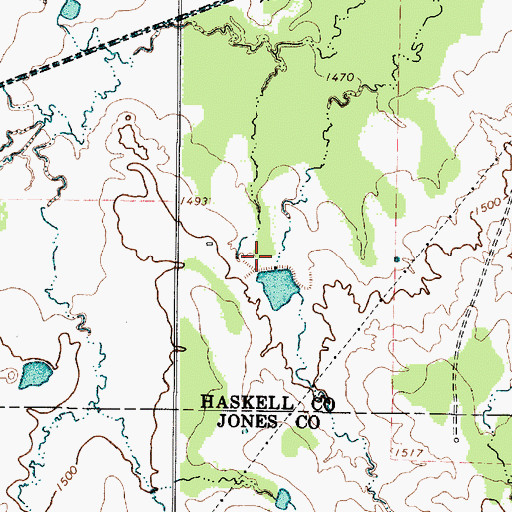 Topographic Map of Bettis Lake Dam, TX