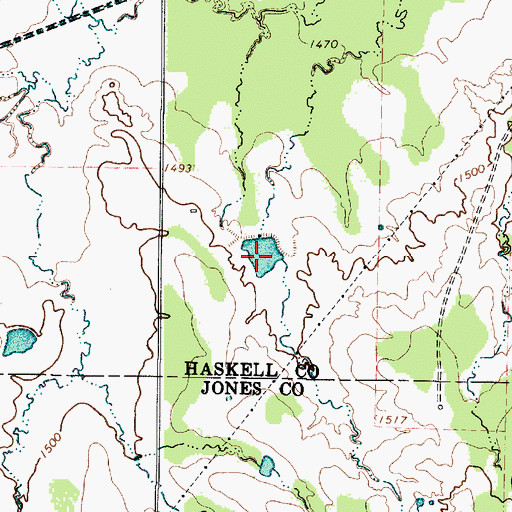 Topographic Map of Bettis Lake, TX