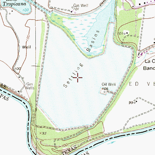Topographic Map of Carlson Lake, TX