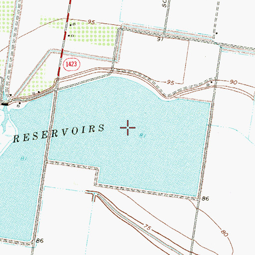 Topographic Map of Donna Reservoir 1, TX