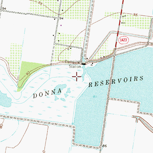 Topographic Map of Donna Dam 2, TX