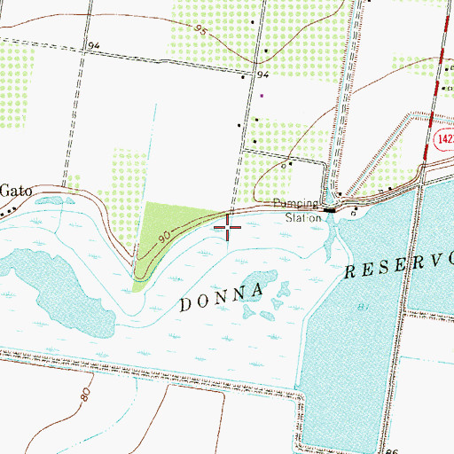 Topographic Map of Donna Reservoir 2, TX