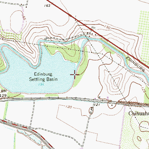 Topographic Map of Penitas Lake Dam, TX