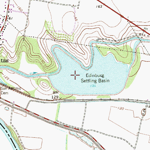 Topographic Map of Penitas Lake, TX