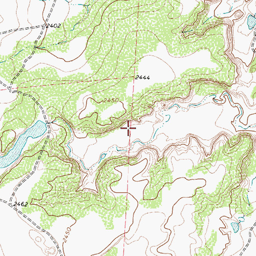 Topographic Map of Garrett Lake Dam, TX