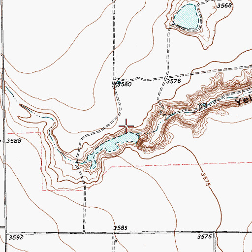 Topographic Map of Gordon Cobb Lake Dam, TX