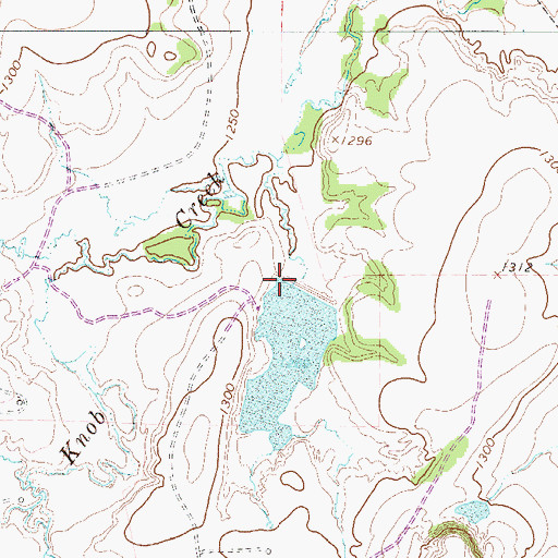 Topographic Map of McKnight Lake Dam, TX