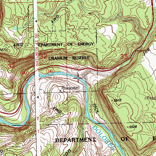 Topographic Map of Joe Davis Canyon, CO