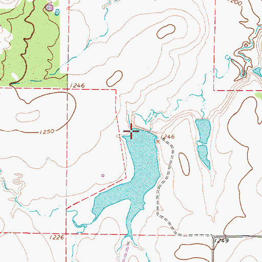 Topographic Map of Keeter Dam, TX