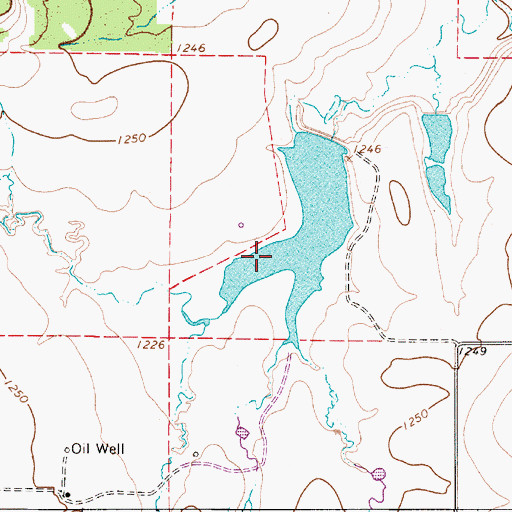 Topographic Map of Keeter Lake, TX