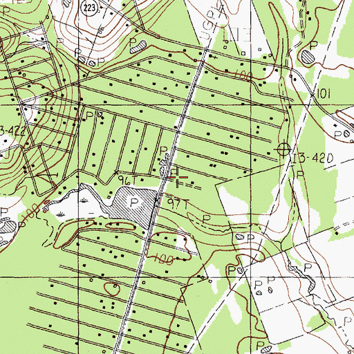 Topographic Map of Lake Run-A-Muck Dam, TX