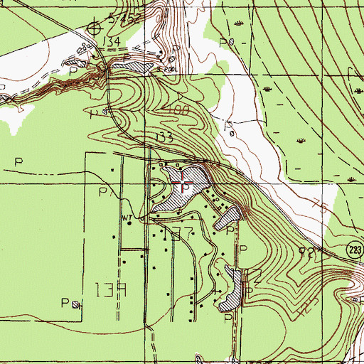Topographic Map of Lake Tejas, TX