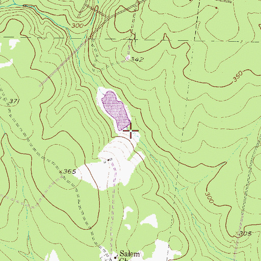 Topographic Map of Andrews Lake Dam, TX